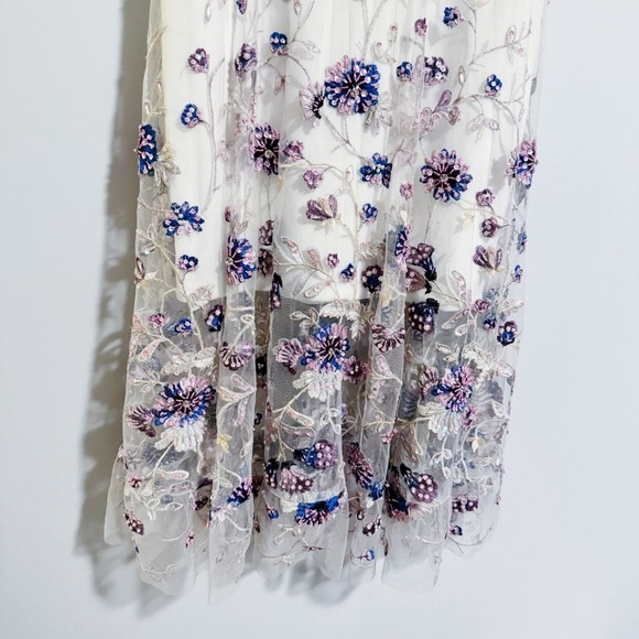 Dress the Population - White and Purple Beaded Dress - Picture 3 of 4